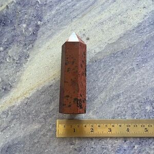 Natural Crystal Stone Mahogany Obsidian Tower Point 8.2oz Healing Power Red